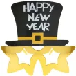 okulary party gwiazdki happy new year zloty godan