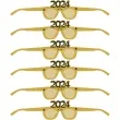 okulary party nowy rok 2024 zloty 6 szt