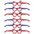 okulary party usa amerykanskie symbole papierowe mix 6 szt