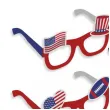 okulary party usa amerykanskie symbole papierowe mix 6 szt