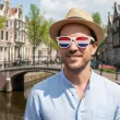 okulary plastikowe flaga holandii na mundial mecz dzien jezykow do szkoly niderlandy