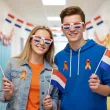 okulary plastikowe flaga holandii na mundial mecz dzien jezykow do szkoly niderlandy