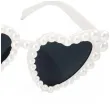 okulary serca na walentynki rekwizyt do zdjec perly bialo czarne