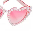 okulary serca na walentynki rekwizyt do zdjec perly rozowe