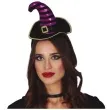 opaska party kapelusik czarownicy czarno fioletowy guirca