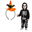 opaska party kapelusz czarownicy halloween z nietoperzem pomaranczowy carnival toys