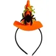 opaska party kapelusz czarownicy halloween z pajakiem pomaranczowy carnival toys