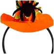 opaska party kapelusz czarownicy halloween z pajakiem pomaranczowy carnival toys