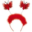 opaska party motyle z puszkiem czerwona fries