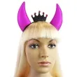 opaska party rogi z korona rozowe