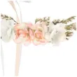 opaska party wianek z kwiatami brzoskwiniowy partydeco 18 cm