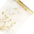 organza z nadrukiem kremowy partydeco 0 36 x 9 m