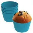 oslonki na muffinki monokolor blekitny 6 szt