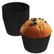 oslonki na muffinki monokolor czarny 6 szt