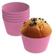 oslonki na muffinki monokolor rozowy jasny 6 szt