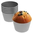 oslonki na muffinki monokolor srebrny 6 szt