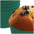 oslonki na muffinki monokolor zielony ciemny 6 szt