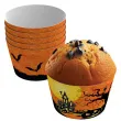oslonki na muffinki nawiedzony dom halloween pomaranczowy congee 6 szt