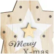 ozdoba choinkowa gwiazda merry christmas drewniana arpex 10 cm
