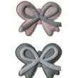 ozdoba materialowa kokardki eleganckie szare titanum 8 szt