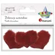ozdoba materialowa serca futerkowe wypelnione mix titanum 3 szt