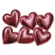 ozdoba materialowa serca marszczone czerwona titanum 6 szt