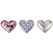 ozdoba materialowa serca metaliczny mix rozowy titanum 34 mm 12 szt