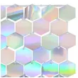 panel dekoracyjny 3d heksagon przezroczyste tlo zaczep opalizujacy godan 30x30 cm