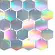 panel dekoracyjny 3d heksagon przezroczyste tlo zaczep opalizujacy godan 30x30 cm