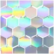 panel dekoracyjny 3d heksagon przezroczyste tlo zaczep opalizujacy godan 30x30 cm