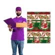 papier do pakowania swiety mikolaj i stroik maki 70x200 cm