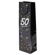 papierowa torba prezentowa na wino butelke alkohol 50 urodziny glamour 40x11x9 cm