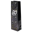 papierowa torba prezentowa na wino butelke alkohol 80 urodziny glamour 40x11x9 cm