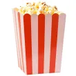 papierowe pudelka na popcorn do kina na walentynki czerwone w paski 11 x 11 x 15 5 cm 6 szt