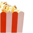 papierowe pudelka na popcorn do kina na walentynki czerwone w paski 11 x 11 x 15 5 cm 6 szt