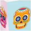 papierowe pudelka na popcorn na halloween dia de los muertos 4 szt