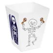 papierowe pudelka na popcorn na halloween wesole kosciotrupy 4 szt