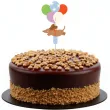 papierowy topper na tort pies jamnik dekoracja tortowa na urodziny 9 x 17 cm