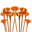 patyczki do balonow standard pomaranczowy folat 40 cm 10 szt