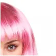 peruka damska na karnawal bob rozowe neonowe proste wlosy z grzywka retro cyberpunk