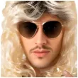 peruka meska na karnawal blond dlugie krecone wlosy retro lata 70 80 90 gwiazda muzyki