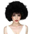 peruka na karnawal afro dlugie czarne krecone wlosy retro gwiazda muzyki