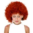 peruka na karnawal afro dlugie rude krecone wlosy retro klauninka gwiazda muzyki