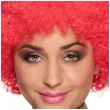 peruka party afro czerwony partydeco