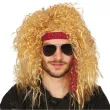 peruka party gwiazda rocka blond ciemny guirca