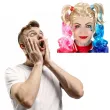 peruka party harley quinn rozowo blekitna widmann