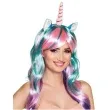 peruka party jednorozec z rogiem i uszami kolorowa boland