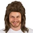 peruka party mullet disco brazowy ptitclown