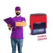 pieczatka z napisem dobra zmiana czerwona 39 x 15 mm