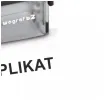 pieczatka z napisem duplikat wielka litera czarna 38 x 14 mm